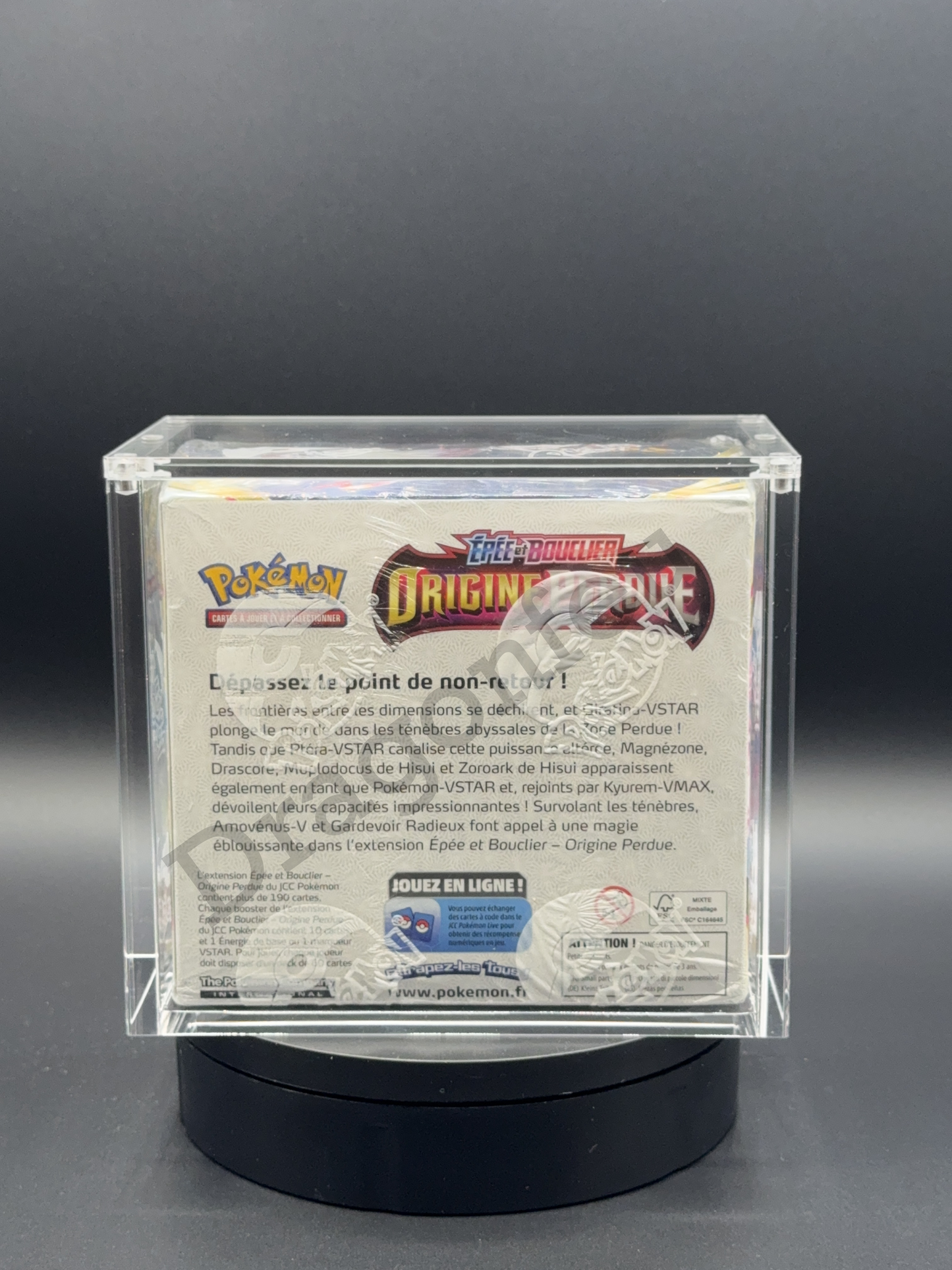 Protection Acrylique Draco Shield pour Display 36 boosters Pokémon