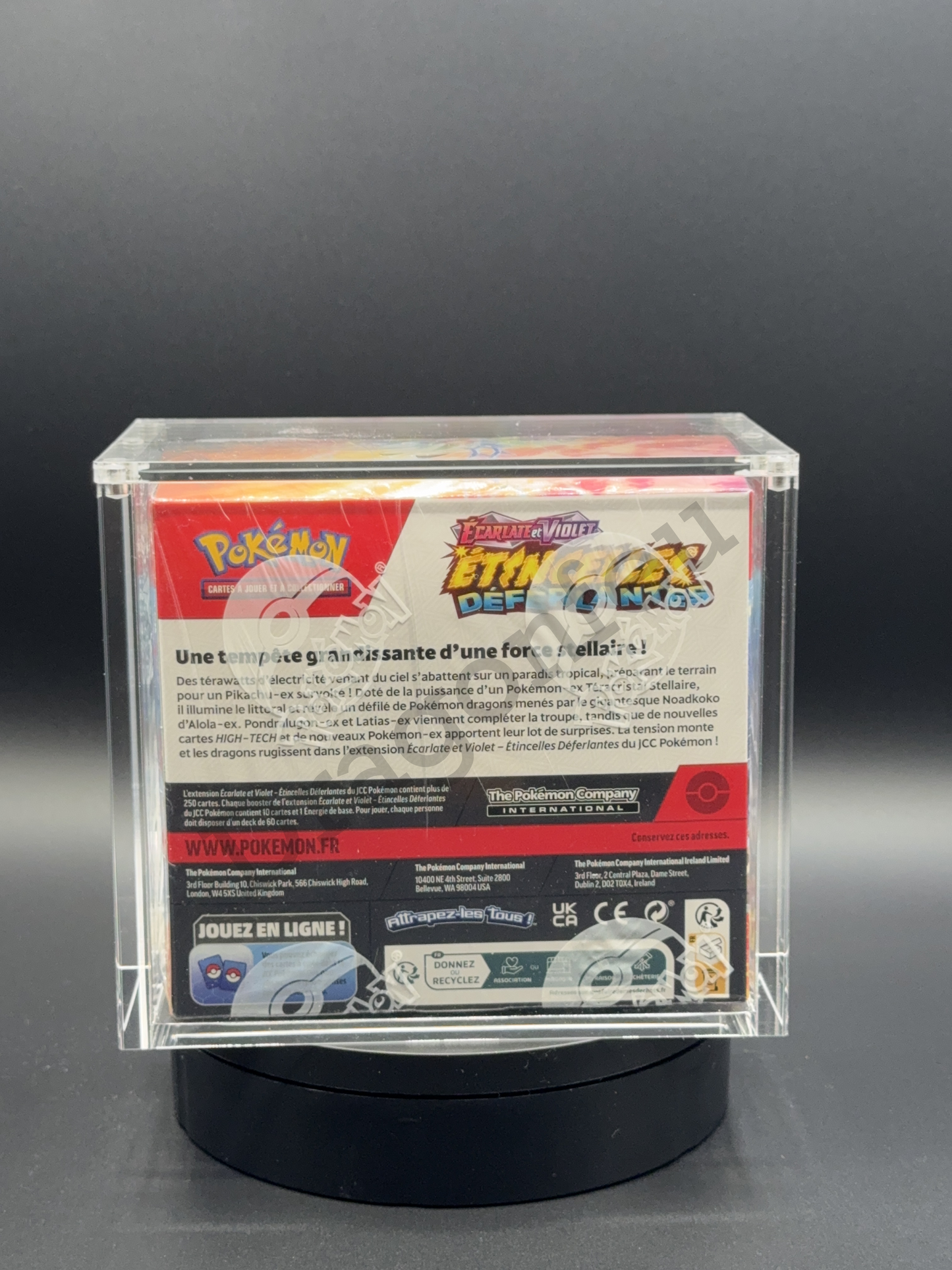 Protection Acrylique Draco Shield pour Display 36 boosters Pokémon
