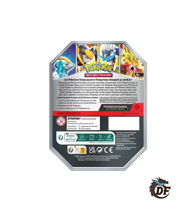Pokébox Destinée Paradoxe Modèle Aléatoire - Ire-Foudre ex /Roc-de-Fer ex /Feu-Perçant ex /Chef-de-Fer ex