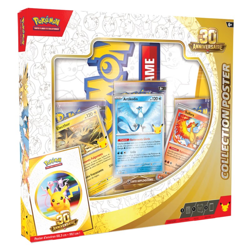 Collection Poster Pokémon 30e Anniversaire – Artikodin, Électhor & Sulfura – VF