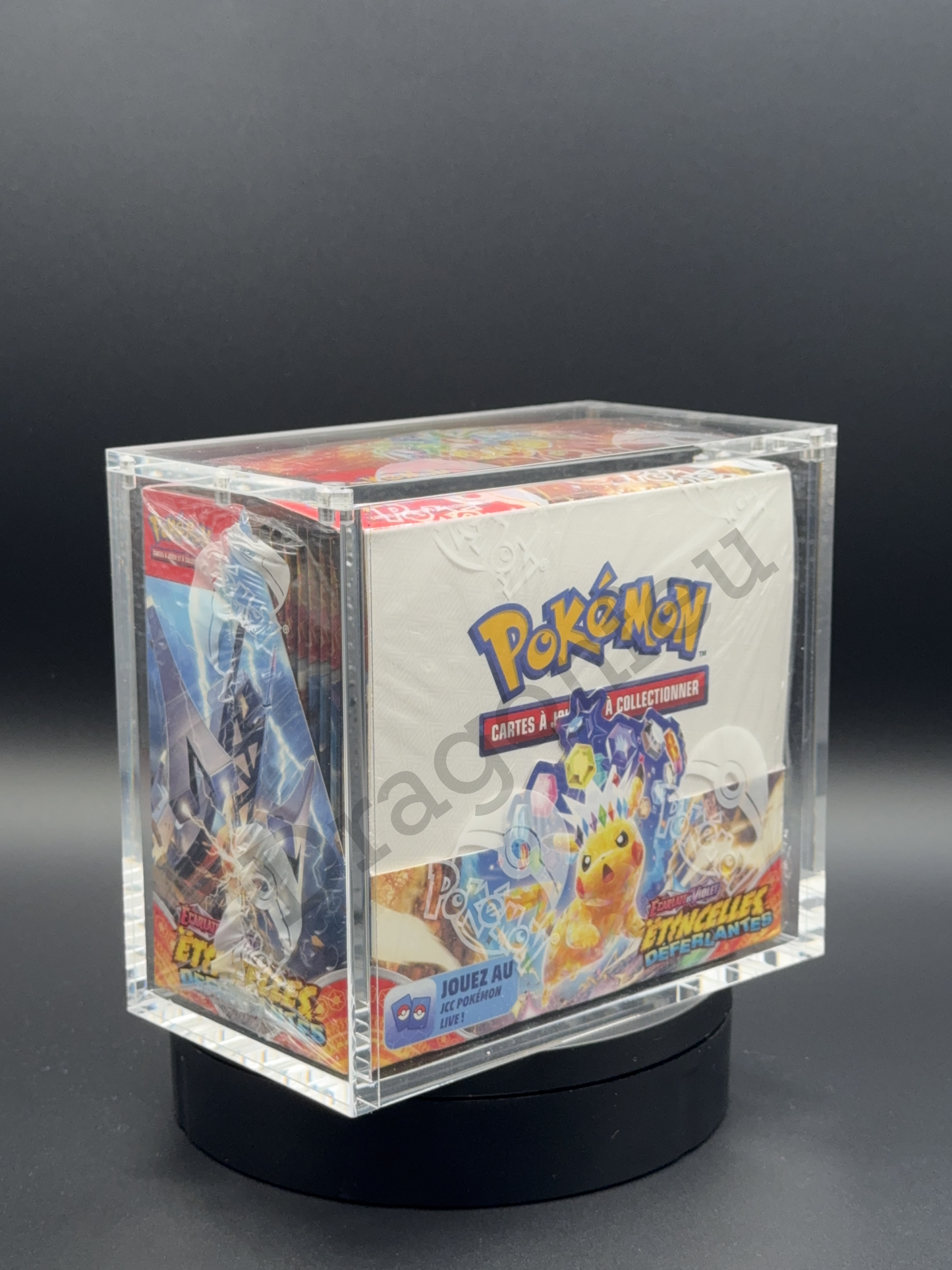 Protection Acrylique Draco Shield pour Display 36 boosters Pokémon